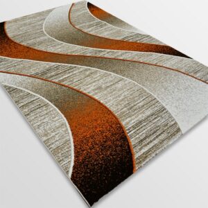 Модерен килим - Ирис 582 Бежов/Оранжев