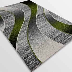 Модерен килим - Ирис 582 Сив/Зелен