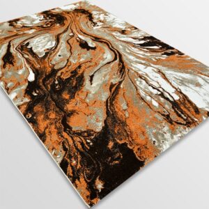 Модерен килим - Ирис 591 Бежов/Оранжев