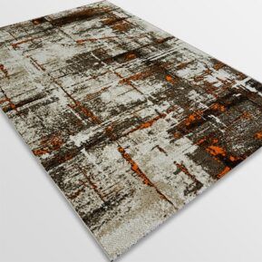 Модерен килим - Ирис 595 Бежов/Оранжев