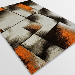 Модерен килим - Ирис 596 Бежов/Оранжев