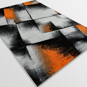 Модерен килим - Ирис 596 Сив/Оранжев