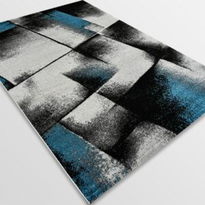 Модерен килим - Ирис 596 Сив/Син