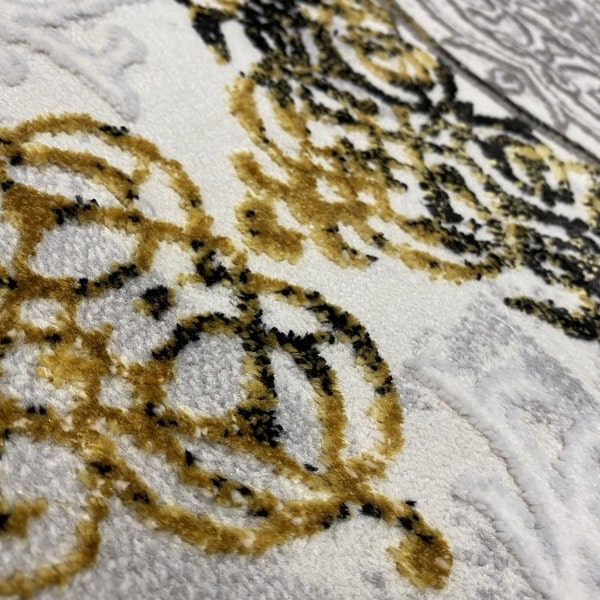 Модерен килим - Алпина 5650 Златен - детайл - 2