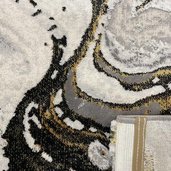 Модерен килим - Алпина 6050 Златен - детайл - 3
