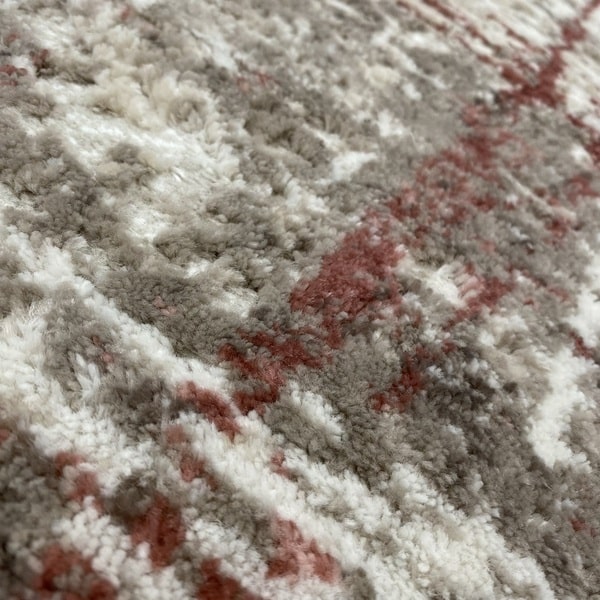 Модерен килим - Атлас 878 Розов/Визон - детайл - 2