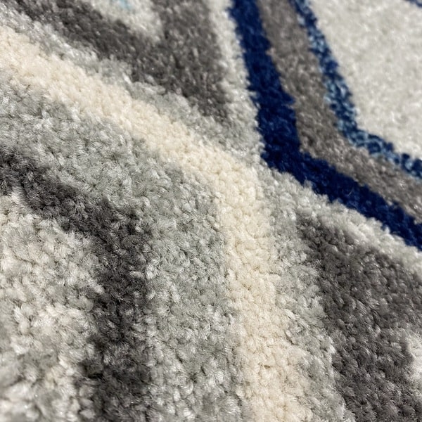 Модерен килим - Сена 1323 Син - детайл - 2