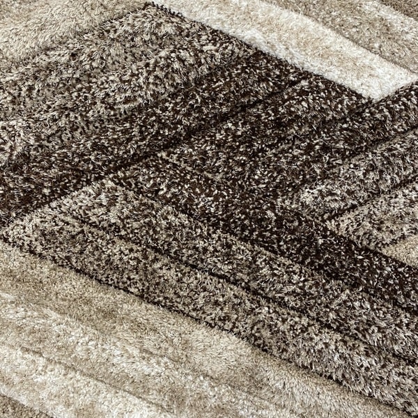 Рошав килим - 3Д Софт Шаги 302 Визон/Кафяв - детайл - 1