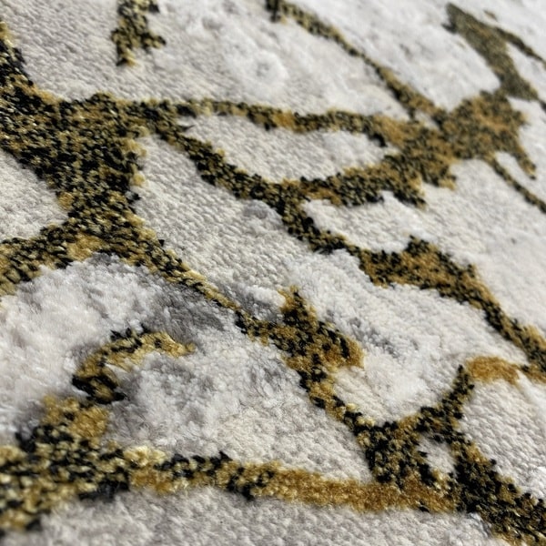 Модерен килим - Алпина 6093 Златен - детайл - 2