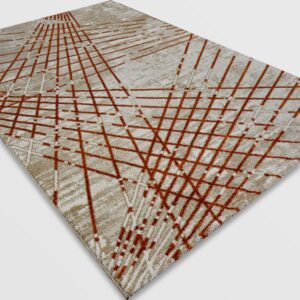 Модерен килим - Ирис 899 Бежов/Оранжев