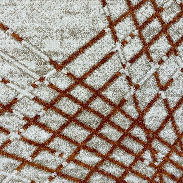 Модерен килим - Ирис 899 Бежов/Оранжев - детайл - 1