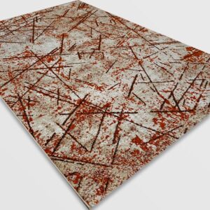 Модерен килим - Ирис 901 Бежов/Оранжев