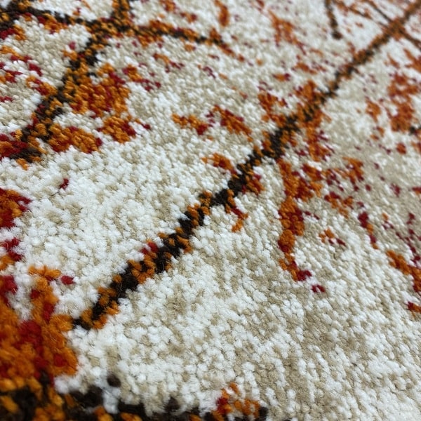 Модерен килим - Ирис 901 Бежов/Оранжев - детайл - 2