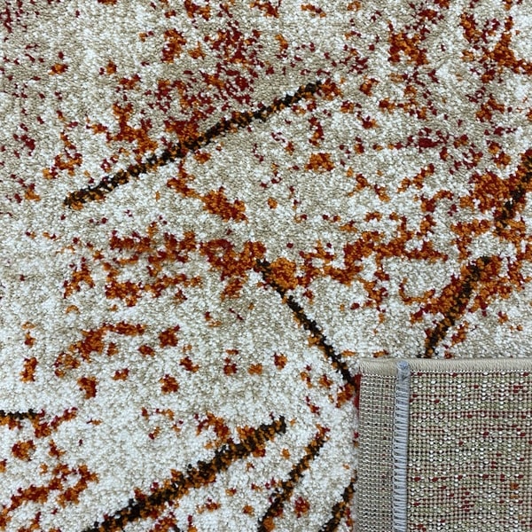 Модерен килим - Ирис 901 Бежов/Оранжев - детайл - 3