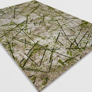 Модерен килим - Ирис 901 Бежов/Зелен