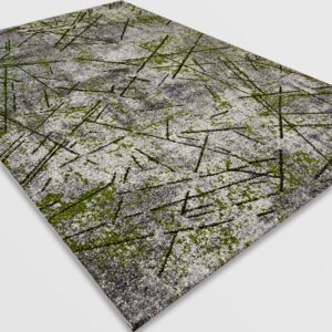 Модерен килим - Ирис 901 Сив/Зелен