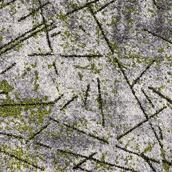 Модерен килим - Ирис 901 Сив/Зелен - детайл - 1