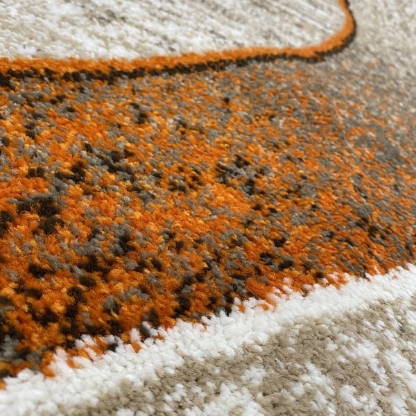 Модерен килим - Ирис 582 Бежов/Оранжев - детайл - 2