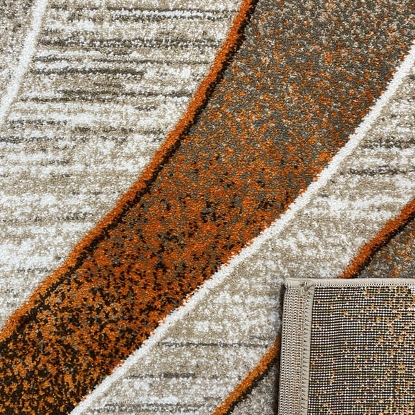 Модерен килим - Ирис 582 Бежов/Оранжев - детайл - 3