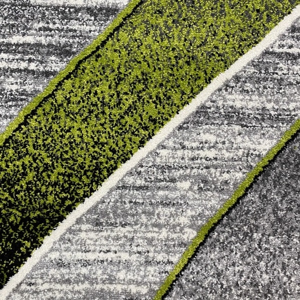 Модерен килим - Ирис 582 Сив/Зелен - детайл - 1