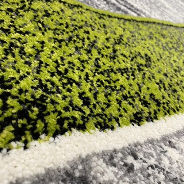 Модерен килим - Ирис 582 Сив/Зелен - детайл - 2