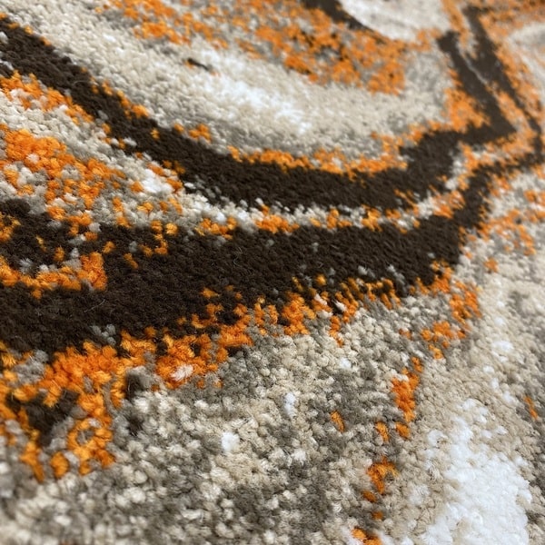 Модерен килим - Ирис 591 Бежов/Оранжев - детайл - 2