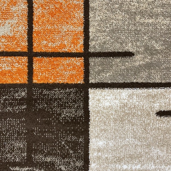 Модерен килим - Ирис 592 Бежов/Оранжев - детайл - 1