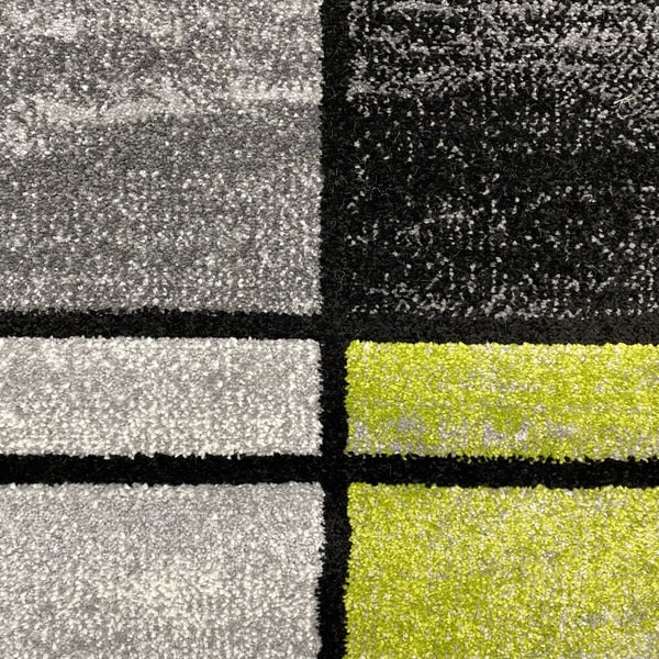 Модерен килим - Ирис 592 Сив/Зелен - детайл - 1
