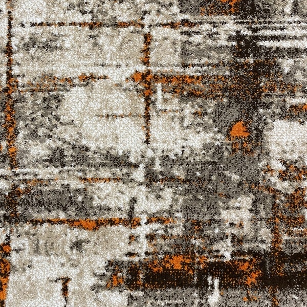Модерен килим - Ирис 595 Бежов/Оранжев - детайл - 1
