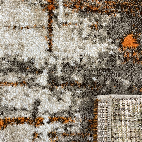 Модерен килим - Ирис 595 Бежов/Оранжев - детайл - 3