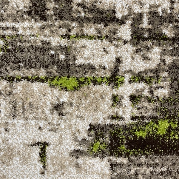 Модерен килим - Ирис 595 Бежов/Зелен - детайл - 1
