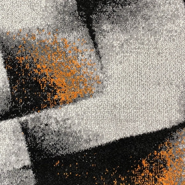 Модерен килим - Ирис 596 Сив/Оранжев - детайл - 1