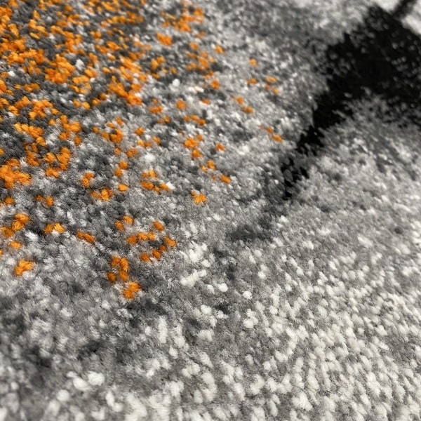 Модерен килим - Ирис 596 Сив/Оранжев - детайл - 2