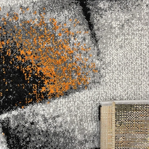 Модерен килим - Ирис 596 Сив/Оранжев - детайл - 3