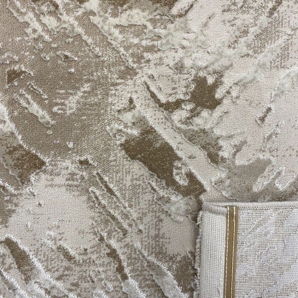 Модерен килим - Корал 6139 Бежов - детайл - 3