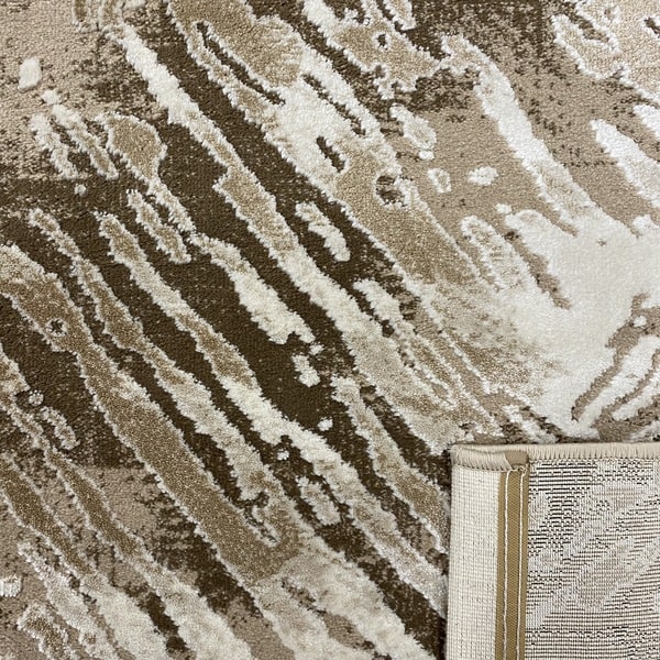 Модерен килим - Корал 6139 Кафяв - детайл - 3