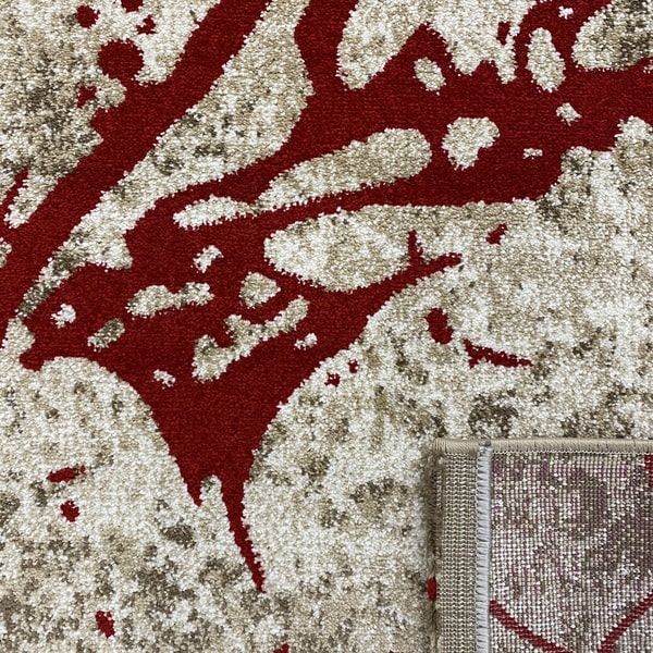Модерен килим – Ирис 272 Бежов/Червен - детайл - 3