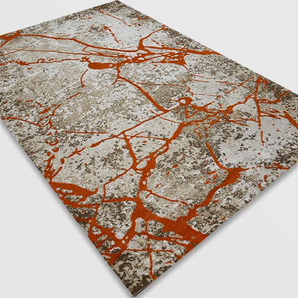 Модерен килим – Ирис 272 Бежов/Оранжев