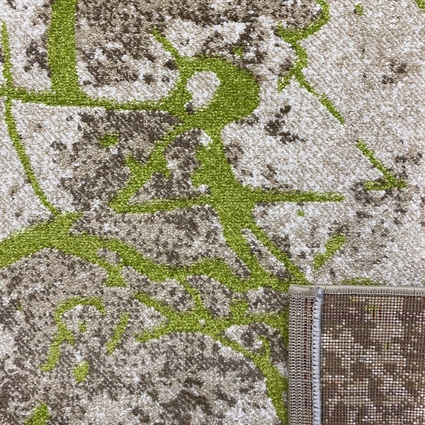 Модерен килим – Ирис 272 Бежов/Зелен - детайл - 3