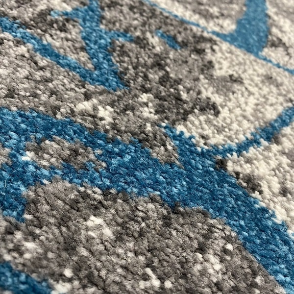 Модерен килим – Ирис 272 Сив/Син - детайл - 2