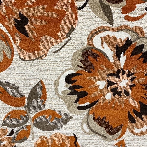 Модерен килим – Ирис 287 Бежов/Оранжев - детайл - 1