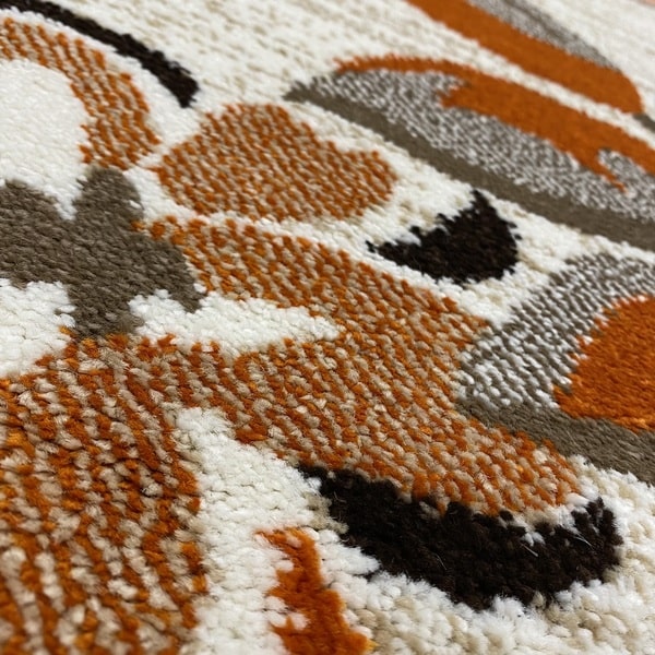 Модерен килим – Ирис 287 Бежов/Оранжев - детайл - 2