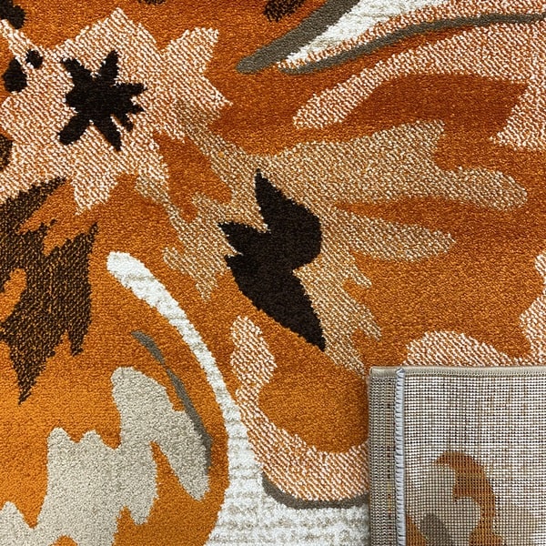 Модерен килим – Ирис 287 Бежов/Оранжев - детайл - 3