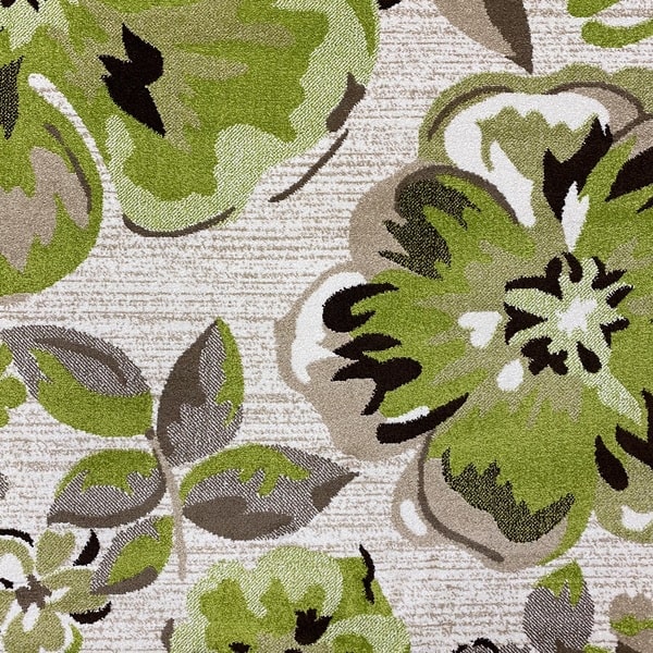 Модерен килим – Ирис 287 Бежов/Зелен- детайл - 1