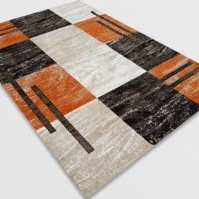 Модерен килим – Ирис 976 Бежов/Оранжев