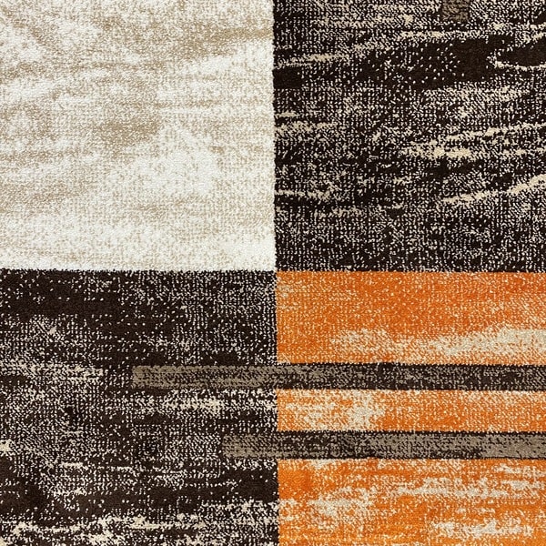 Модерен килим – Ирис 976 Бежов/Оранжев - детайл - 1