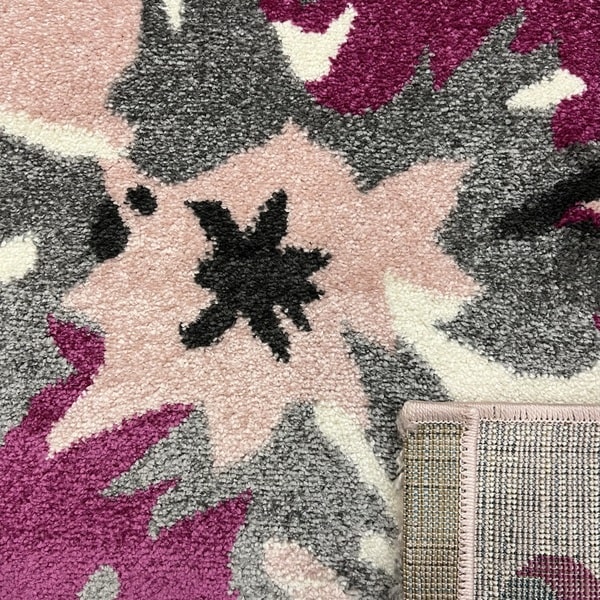 Модерен килим - Ирис 287 Розов - детайл - 3