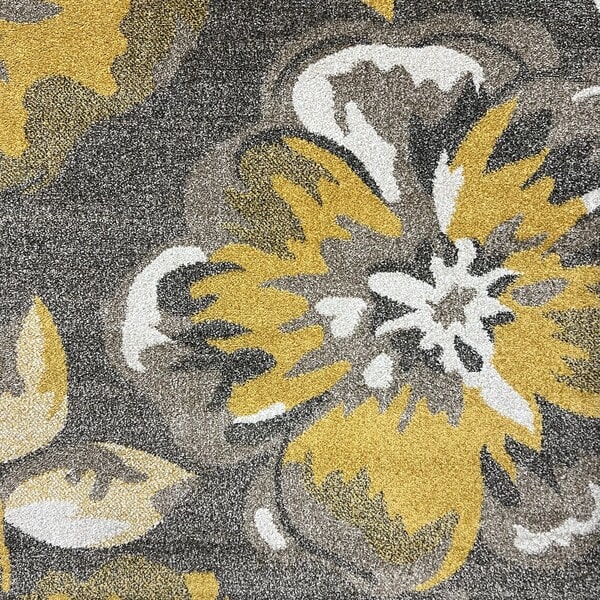 Модерен килим - Ирис 287 Визон/Жълт - детайл - 1