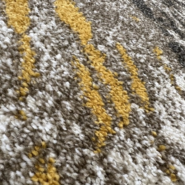 Модерен килим - Ирис 288 Визон/Жълт - детайл - 2