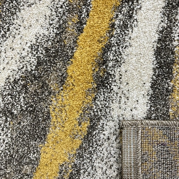Модерен килим - Ирис 291 Визон/Жълт - детайл - 3